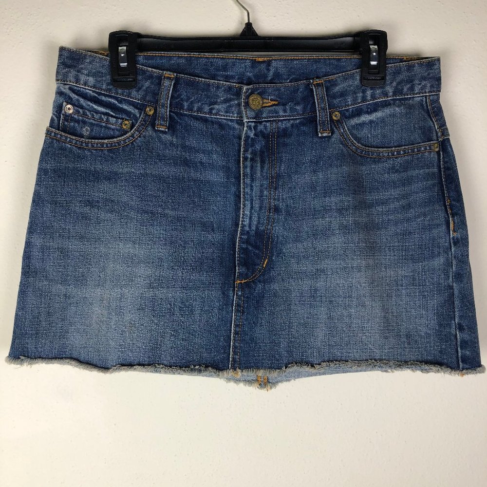 Free People Beat of the Music Denim Skirt Size 6